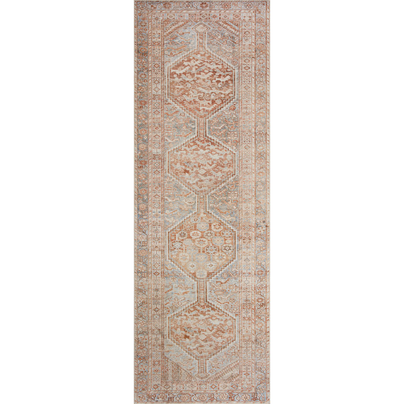 Jules Performance Tangerine/Mist Rug & Reviews Joss & Main